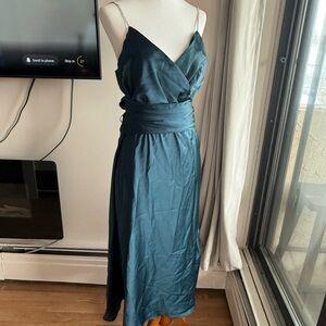 Zara  Teal Sleeveless Dress